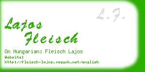 lajos fleisch business card